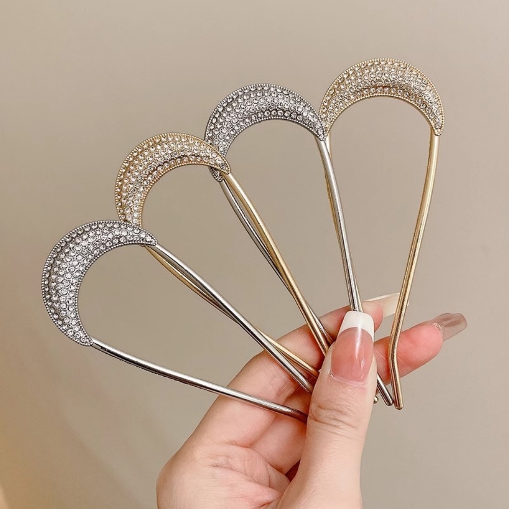 1/2pcs U-Shaped Crystal Hairpi - огляд і ціна Women Fashion Hair Style