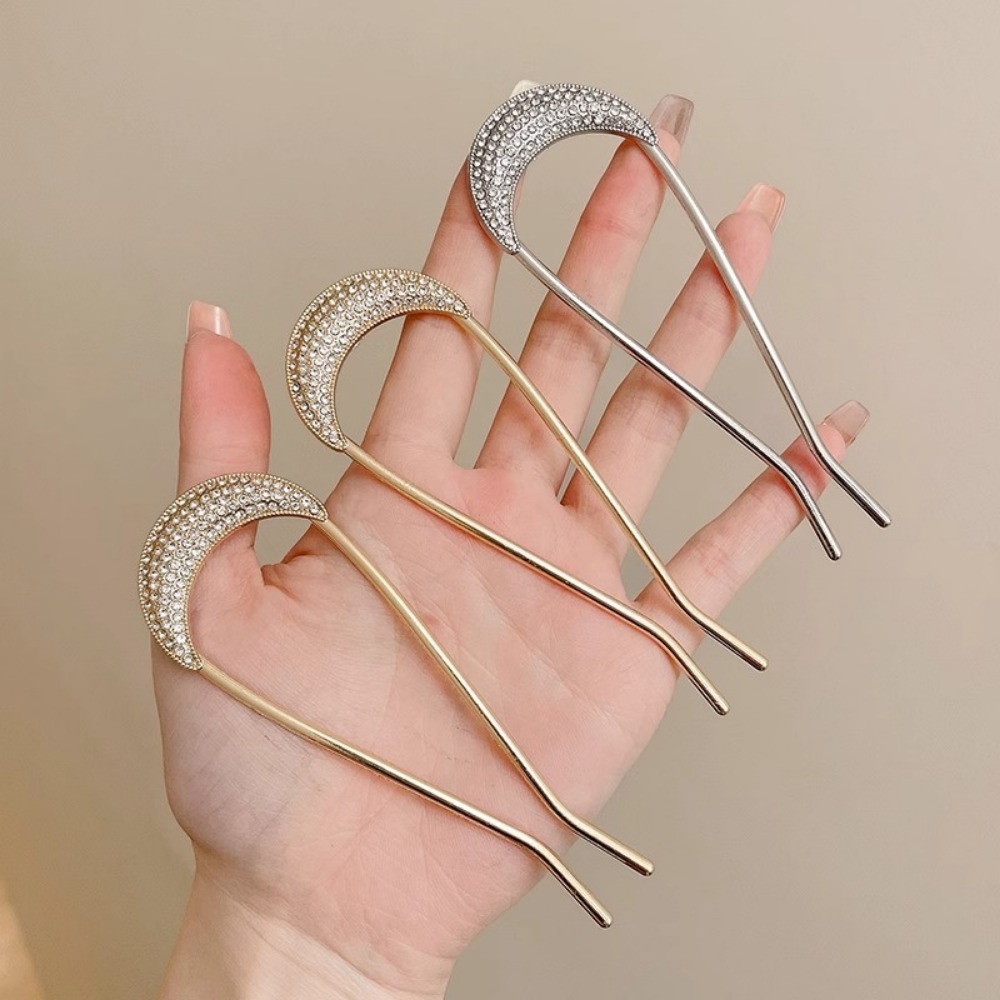 1/2pcs U-Shaped Crystal Hairpi - огляд і ціна Women Fashion Hair Style