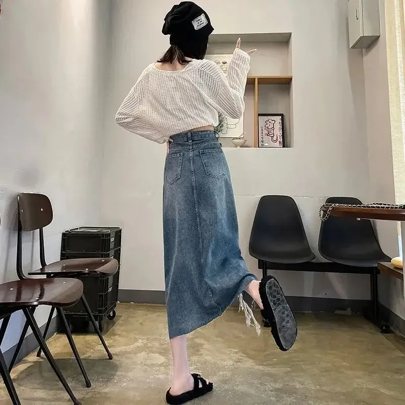 Women's Denim Skirt High Waist - огляд і ціна Women Fashion Jeans