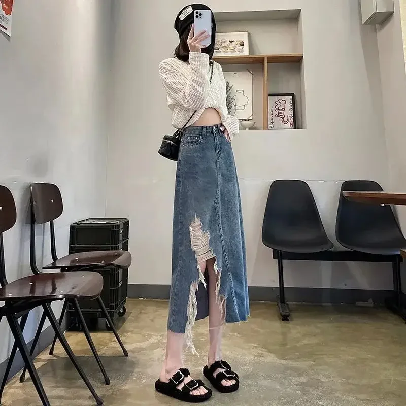 Women's Denim Skirt High Waist - огляд і ціна Women Fashion Jeans