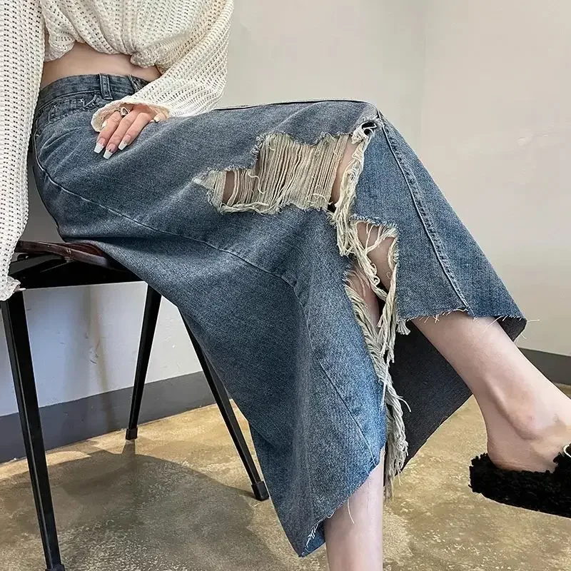 Women's Denim Skirt High Waist - огляд і ціна Women Fashion Jeans