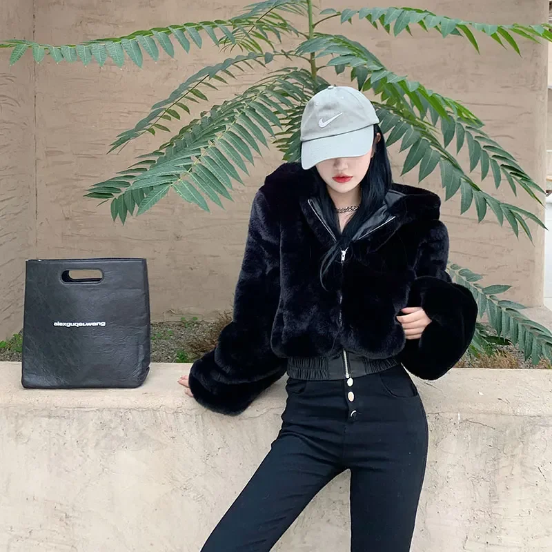 Chic Women Faux Rabbit Fur Coa - огляд і ціна Women'S Fashion Quilted Jacket