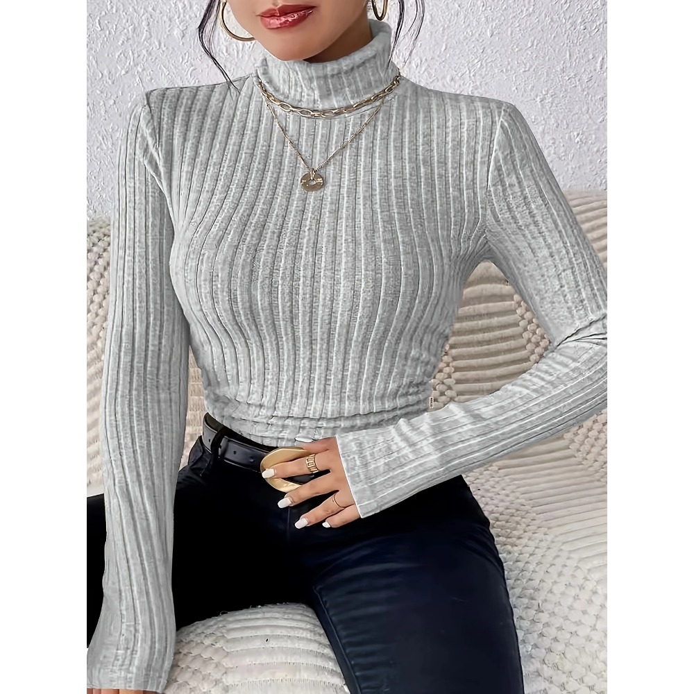 Plus Size 1XL-5XL Women's Slim - огляд і ціна Ribbed Knit Sweater