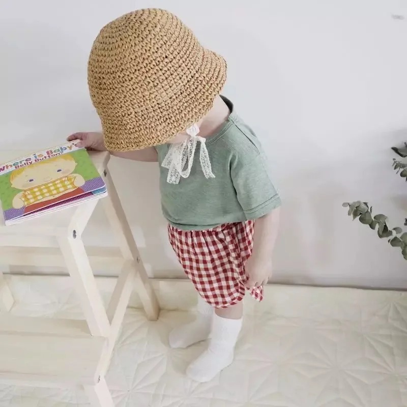 Summer Korean Baby Boy Girl St - огляд і ціна Straw Hat Summer
