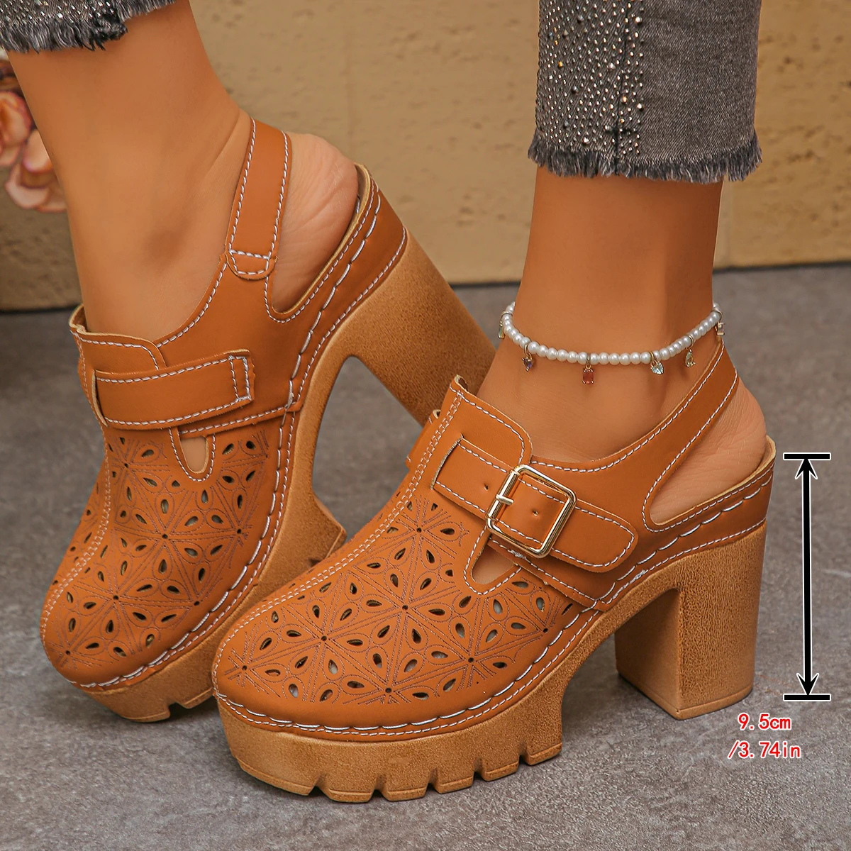 Large Size Women's Thick Heel  - огляд і ціна Women'S Fashion Walking Shoes