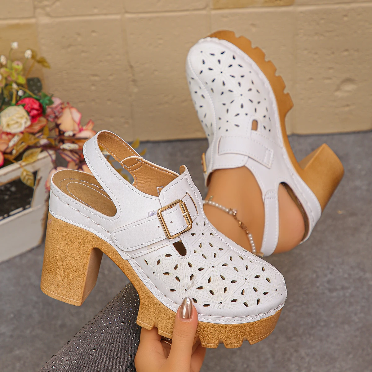 Large Size Women's Thick Heel  - огляд і ціна Women'S Fashion Walking Shoes