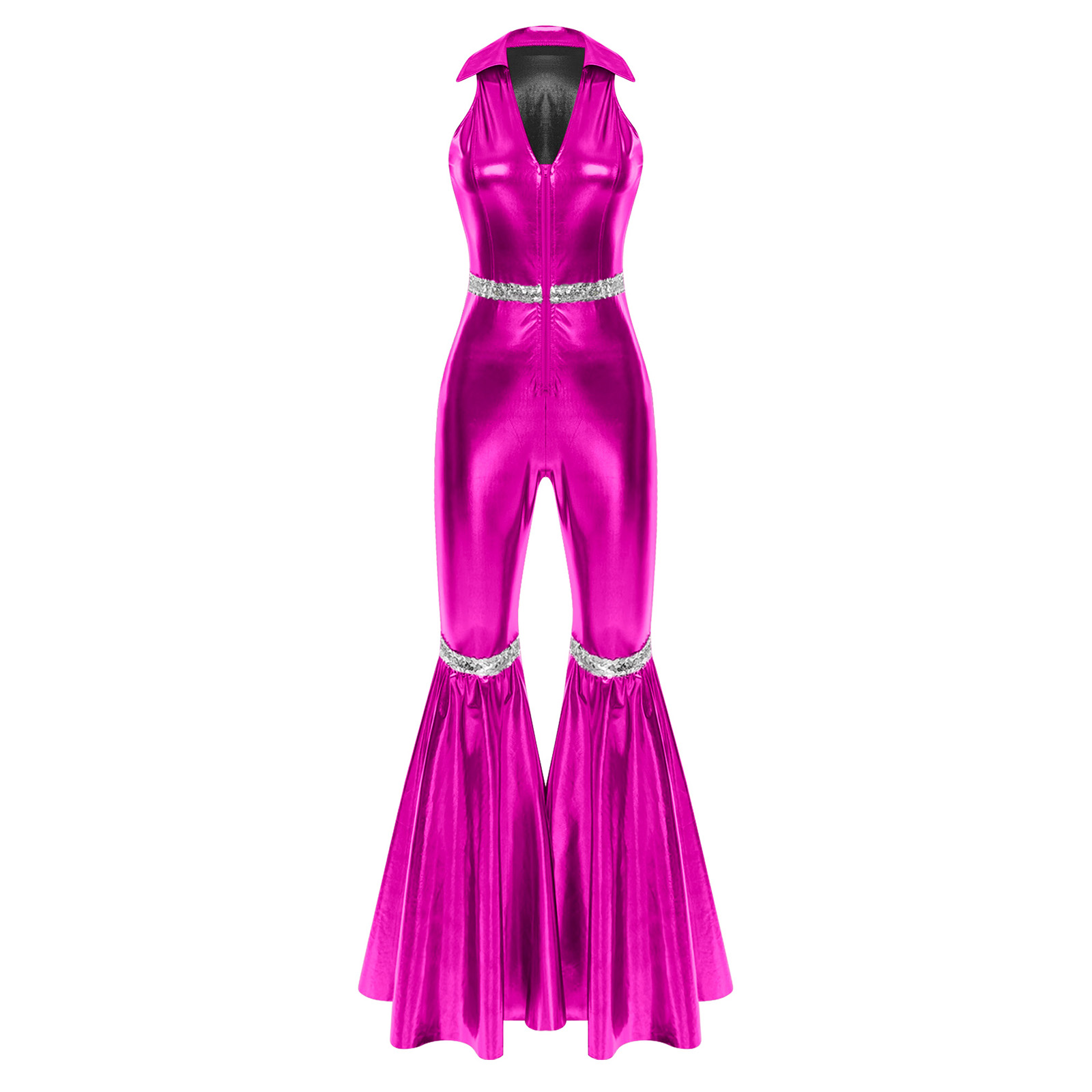 Women 70s Disco Bodysuit Hallo - огляд і ціна Sleeveless Jumpsuit