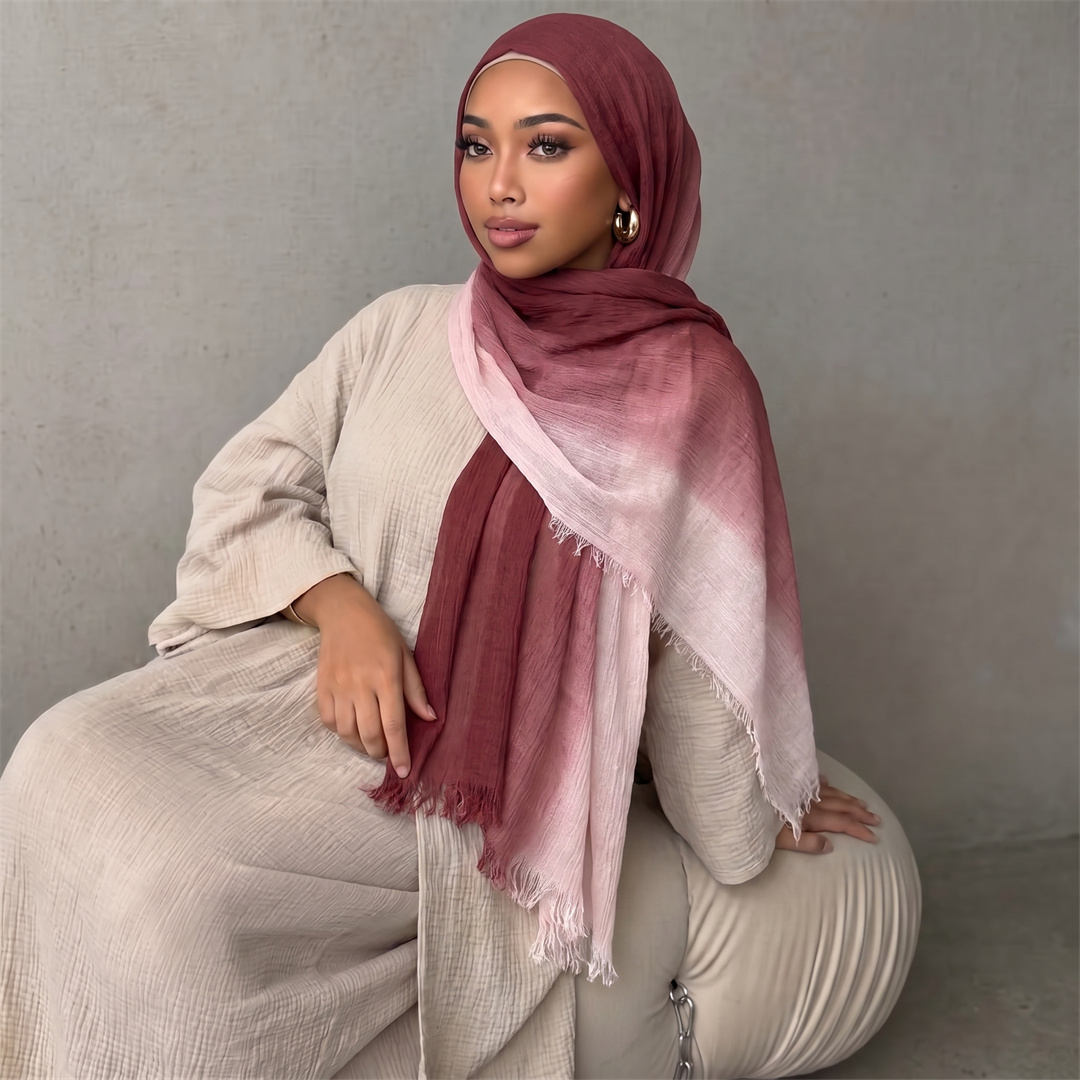 Gradient Two Tone Rayon Hijab  - огляд і ціна Women'S Fashion Headbands