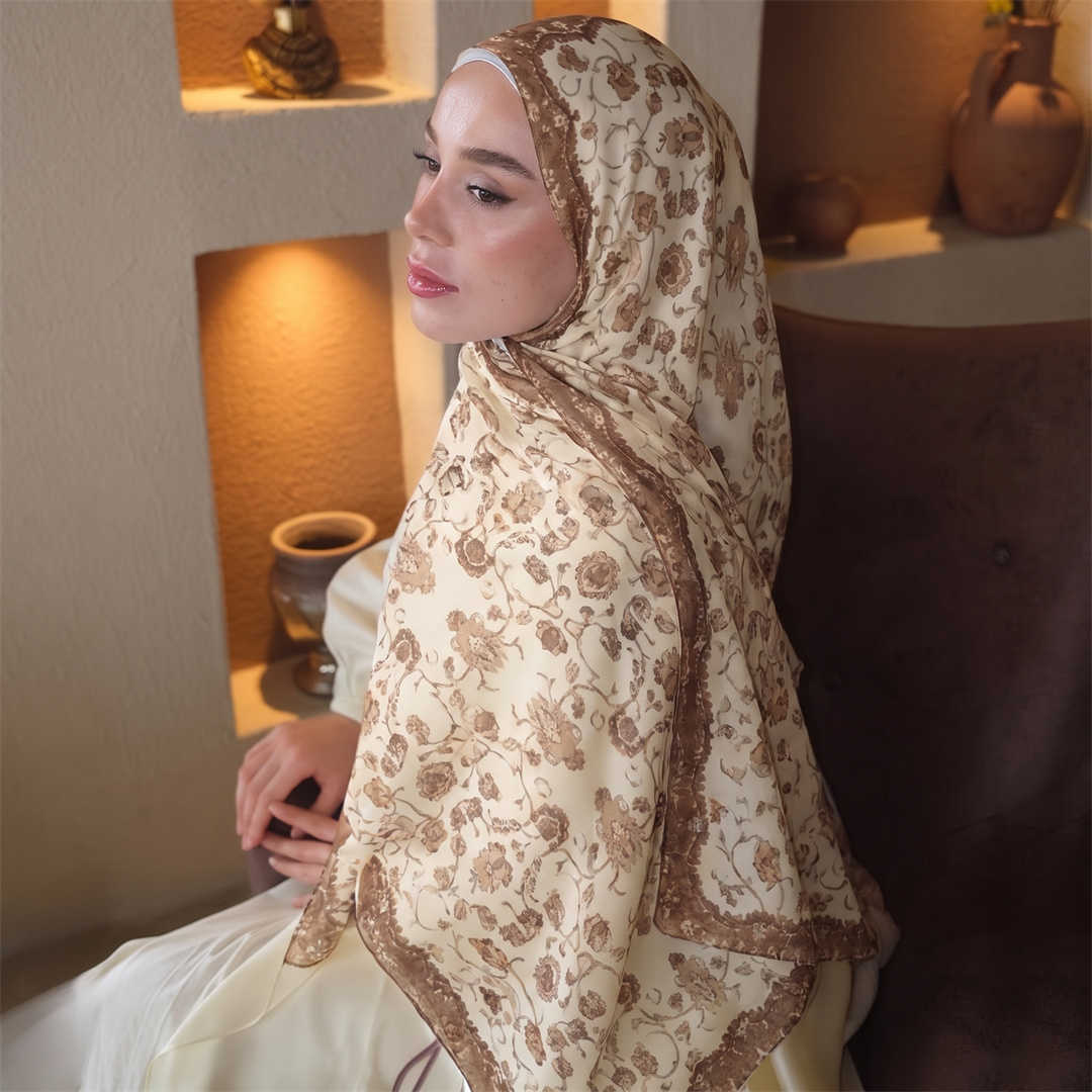 Vintage Floral Print Hijab Sof - огляд і ціна Women'S Fashion Headbands