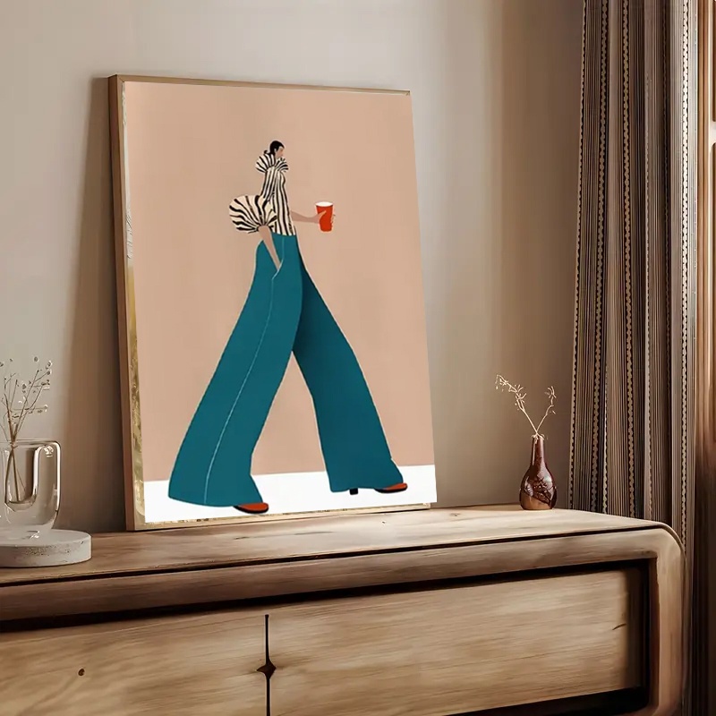 Fashionable Blue Pants Woman P - огляд і ціна Women Fashion Drawing