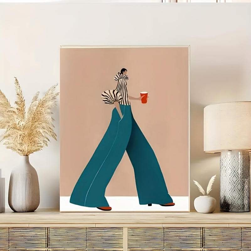 Fashionable Blue Pants Woman P - огляд і ціна Women Fashion Drawing
