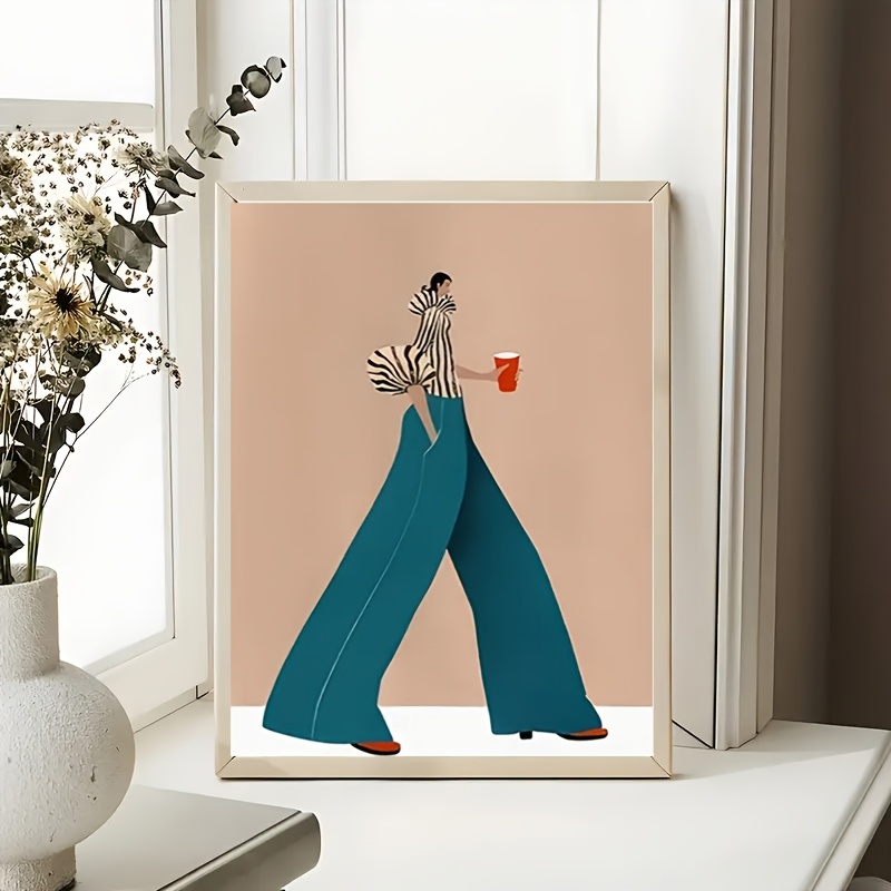 Fashionable Blue Pants Woman P - огляд і ціна Women Fashion Drawing