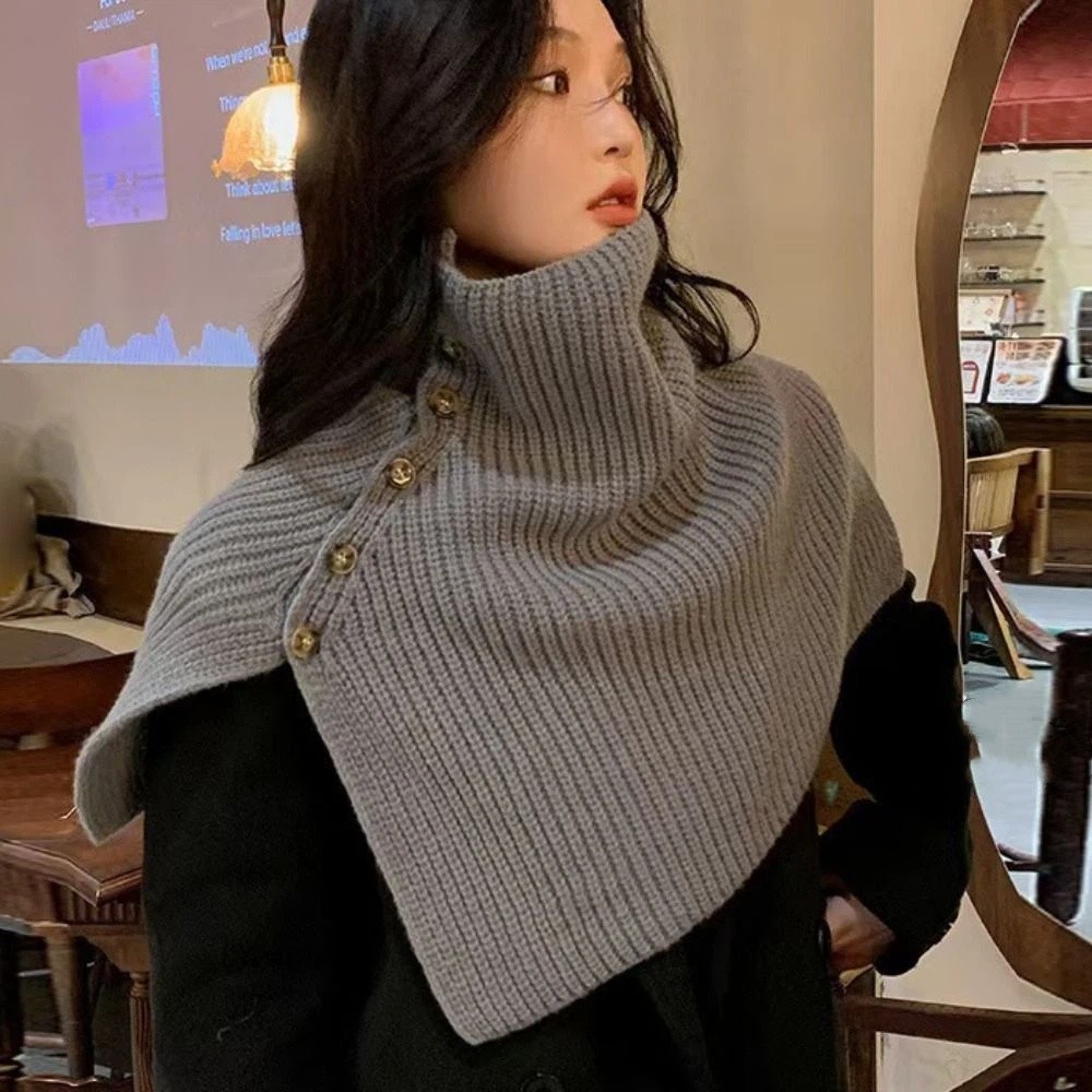 Classic Button Knitted Shawl W - огляд і ціна Women'S Fashion Knitwear