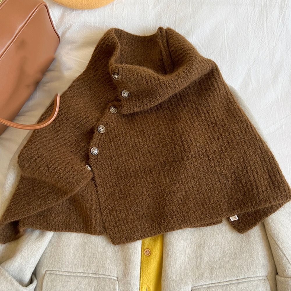 Classic Button Knitted Shawl W - огляд і ціна Women'S Fashion Knitwear